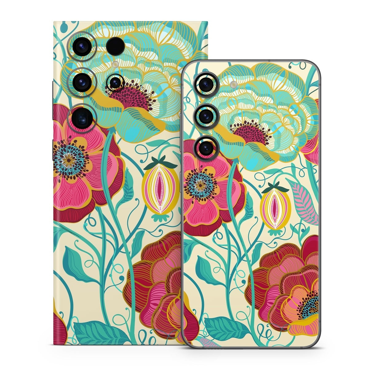 Golden Flowers - Samsung Galaxy S23 Skin