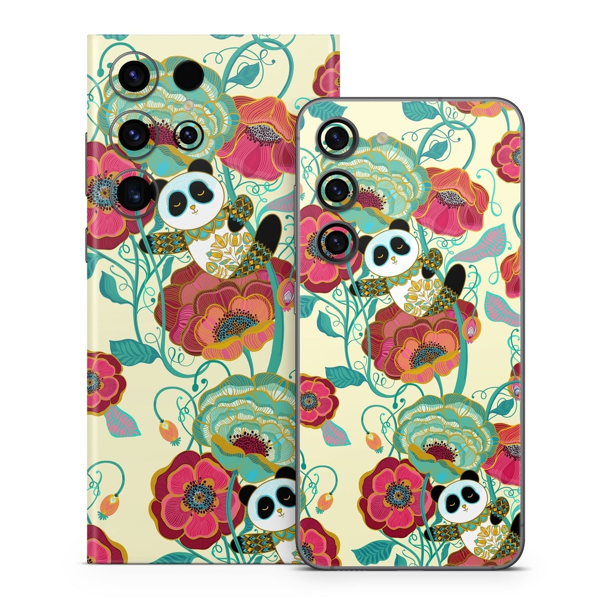 Panda Flowers - Samsung Galaxy S23 Skin