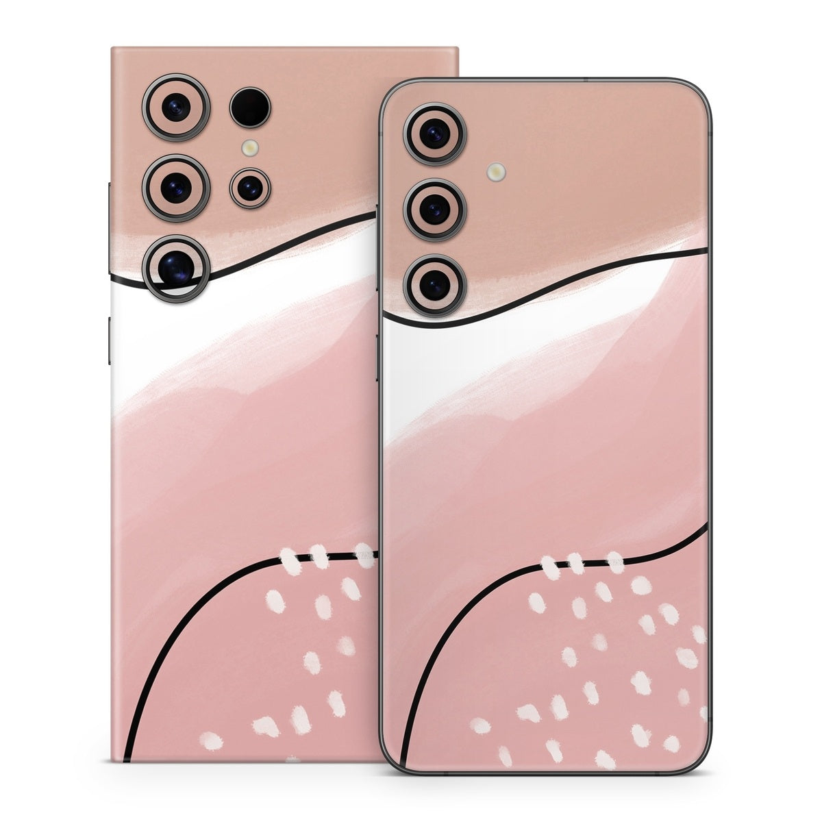 Abstract Pink and Brown - Samsung Galaxy S24 Skin