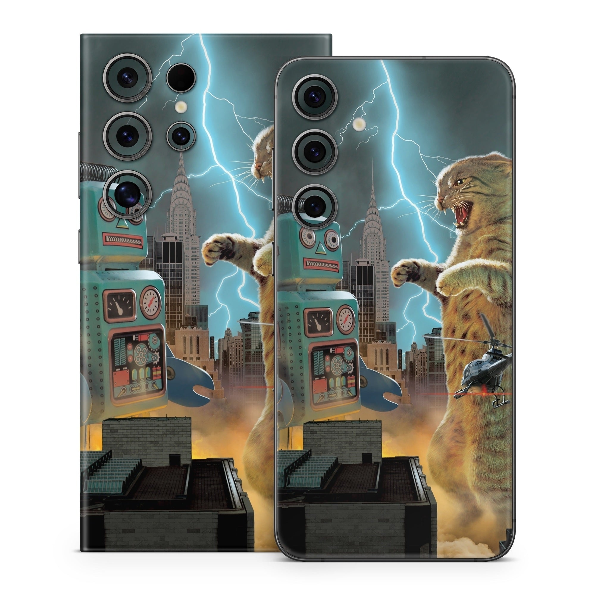 Catzilla Vs Robot - Samsung Galaxy S24 Skin