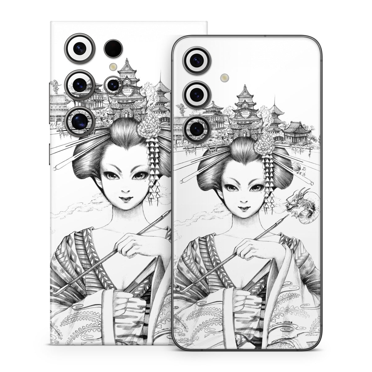 Geisha Sketch - Samsung Galaxy S24 Skin