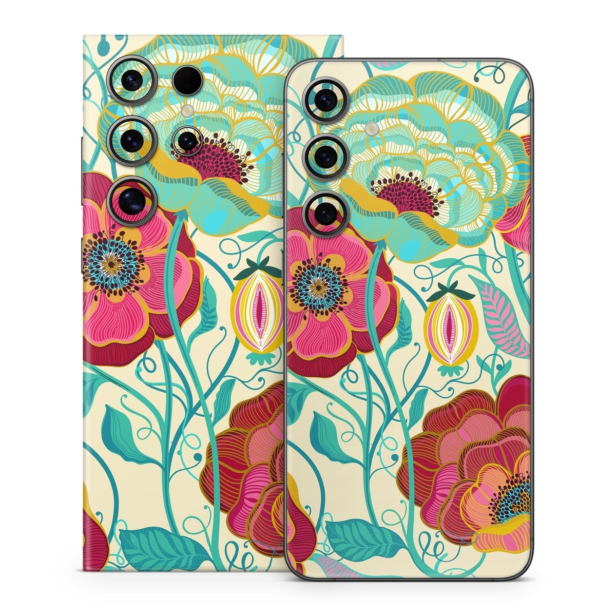 Golden Flowers - Samsung Galaxy S24 Skin