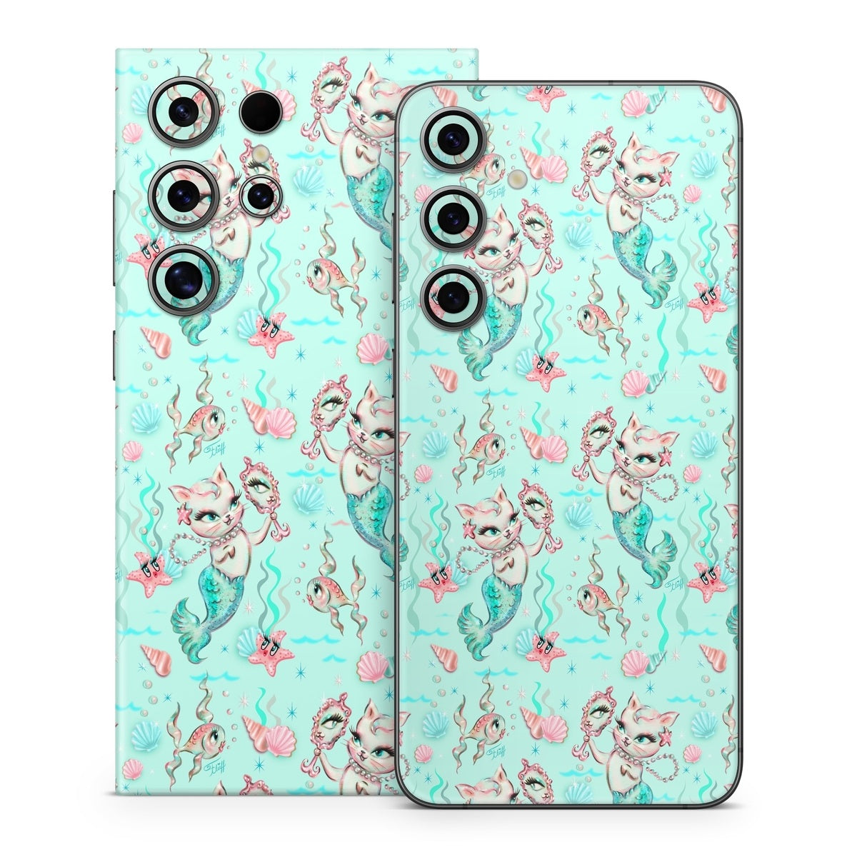 Merkittens with Pearls Aqua - Samsung Galaxy S24 Skin