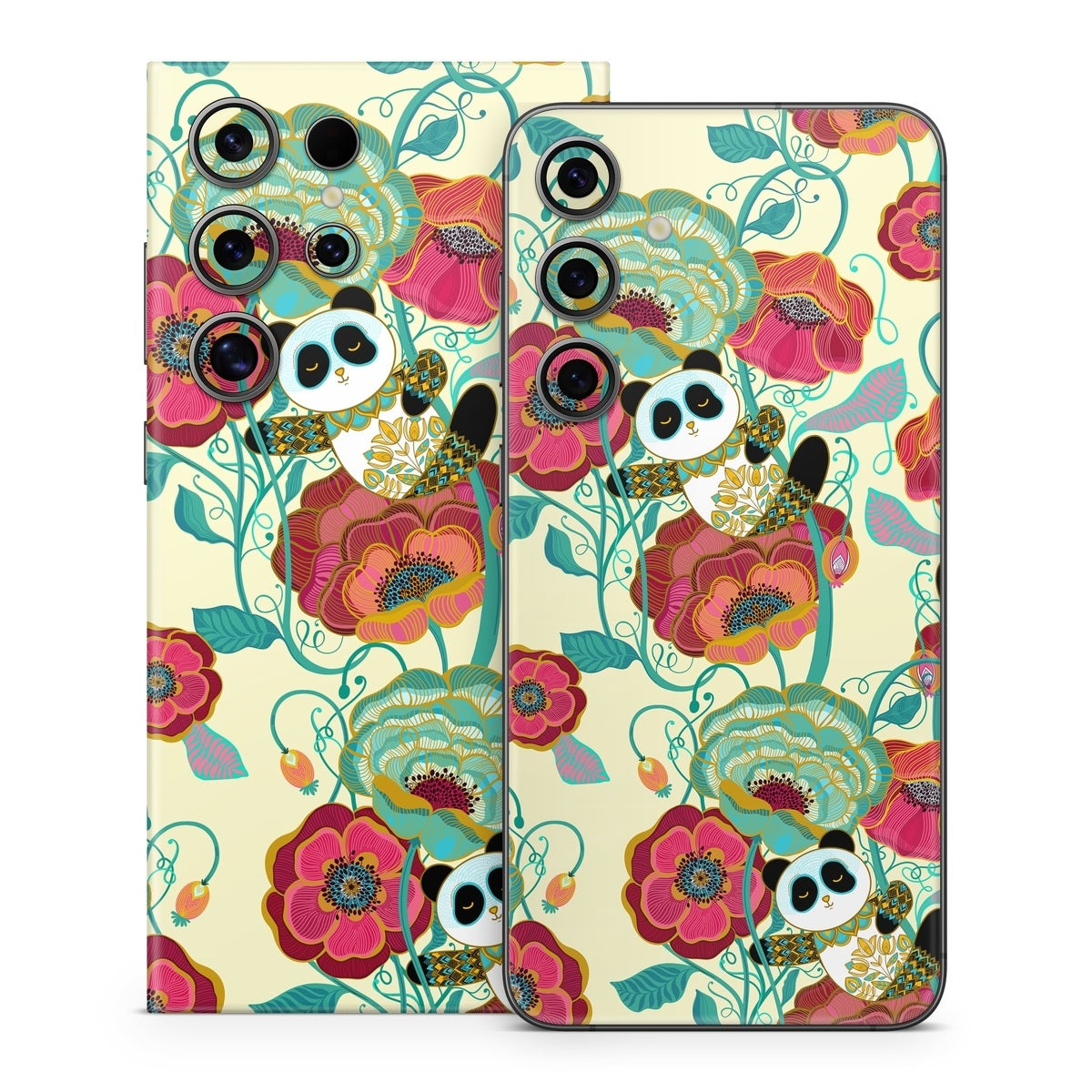 Panda Flowers - Samsung Galaxy S24 Skin