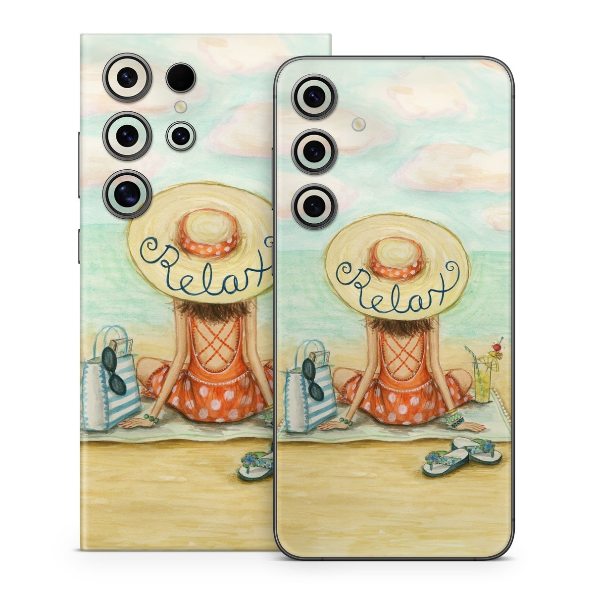 Relaxing on Beach - Samsung Galaxy S24 Skin