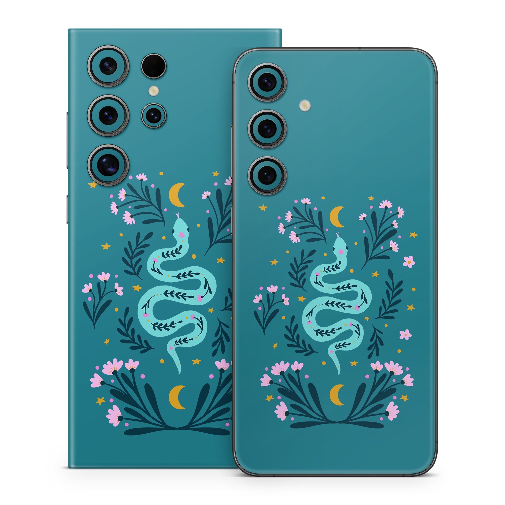 Snake and Flowers - Samsung Galaxy S24 Skin