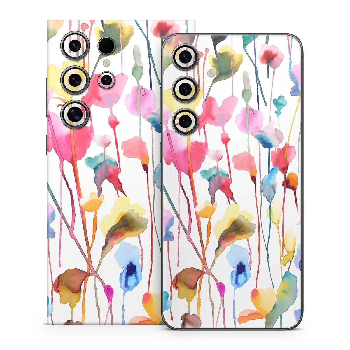 Watercolor Wild Flowers - Samsung Galaxy S24 Skin