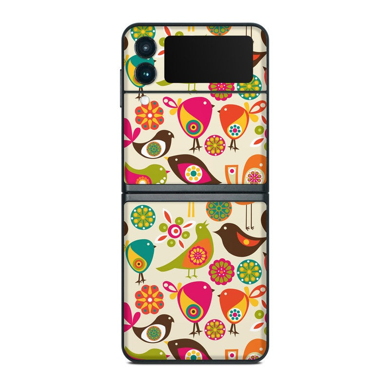 Bird Flowers - Samsung Galaxy Z Flip 3 Skin