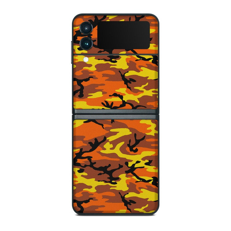 Orange Camo - Samsung Galaxy Z Flip 3 Skin