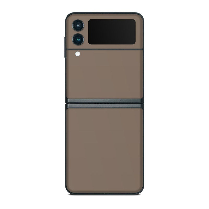 Solid State Flat Dark Earth - Samsung Galaxy Z Flip 3 Skin