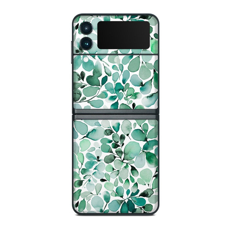 Watercolor Eucalyptus Leaves - Samsung Galaxy Z Flip 3 Skin