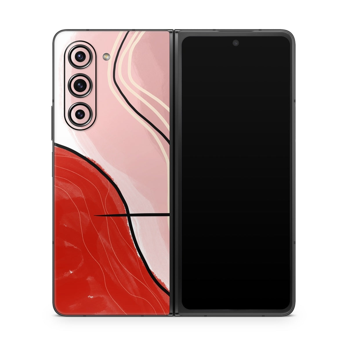 Abstract Red - Samsung Galaxy Z Fold5 Skin