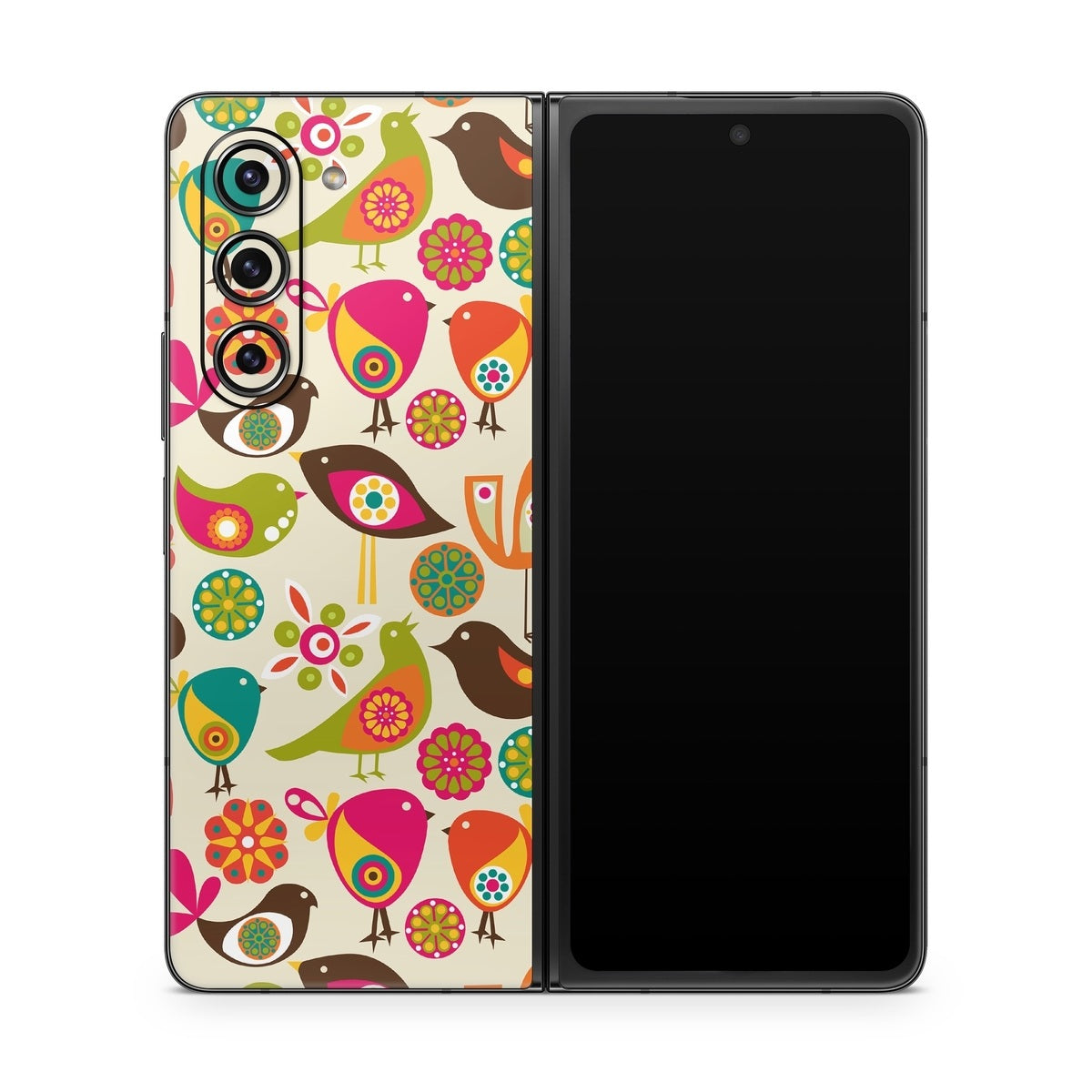 Bird Flowers - Samsung Galaxy Z Fold5 Skin