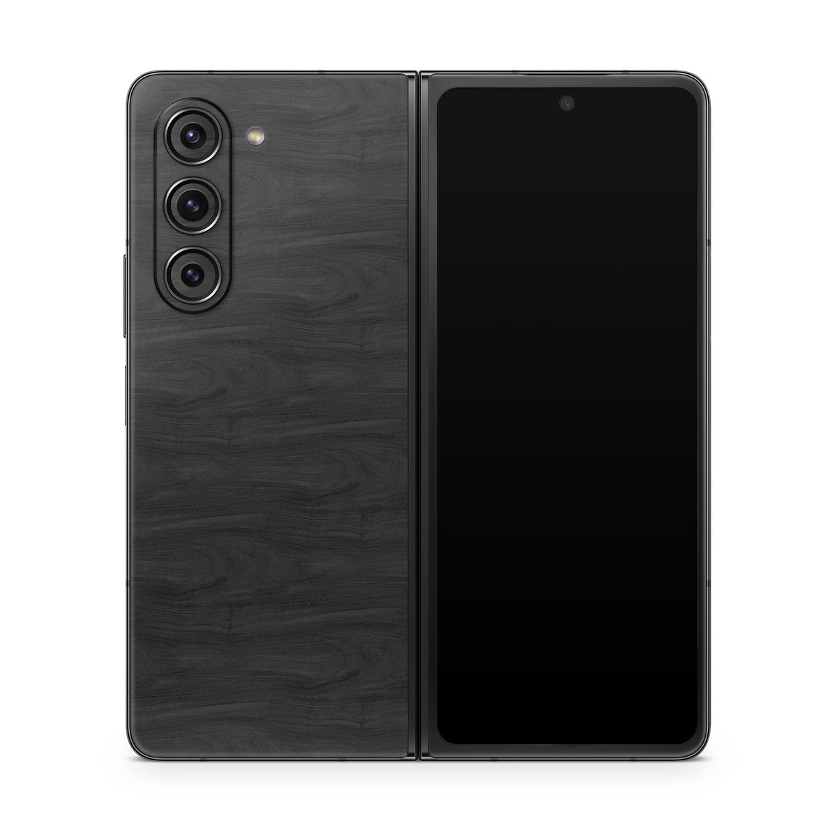 Black Woodgrain - Samsung Galaxy Z Fold5 Skin