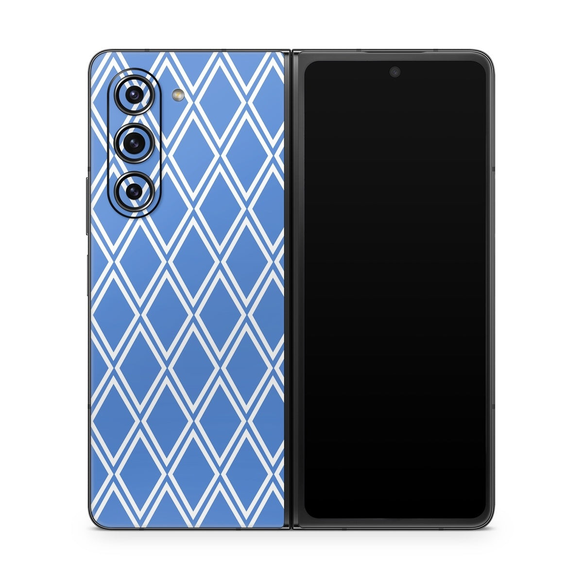 Blue Checks - Samsung Galaxy Z Fold5 Skin