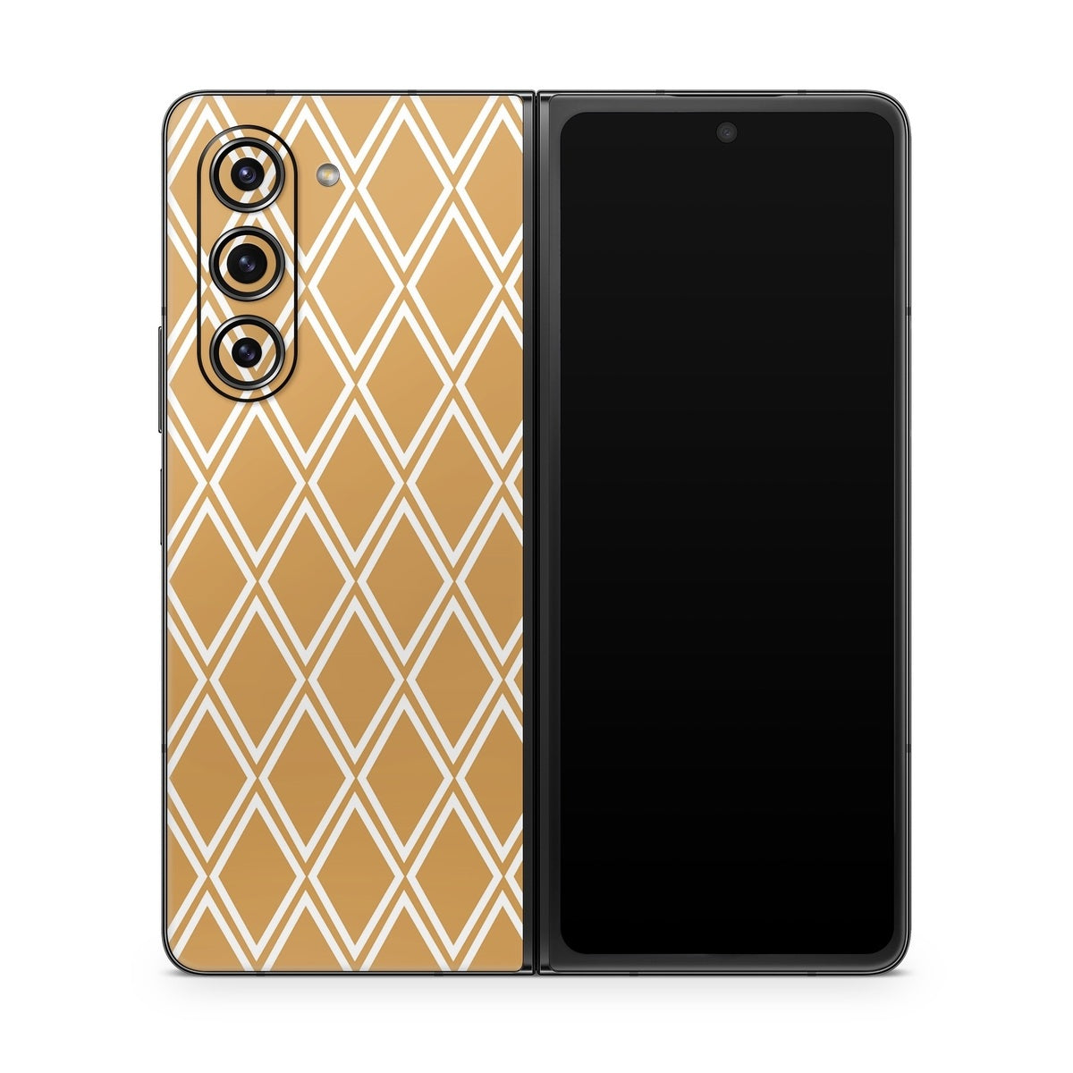 Orange Checks - Samsung Galaxy Z Fold5 Skin