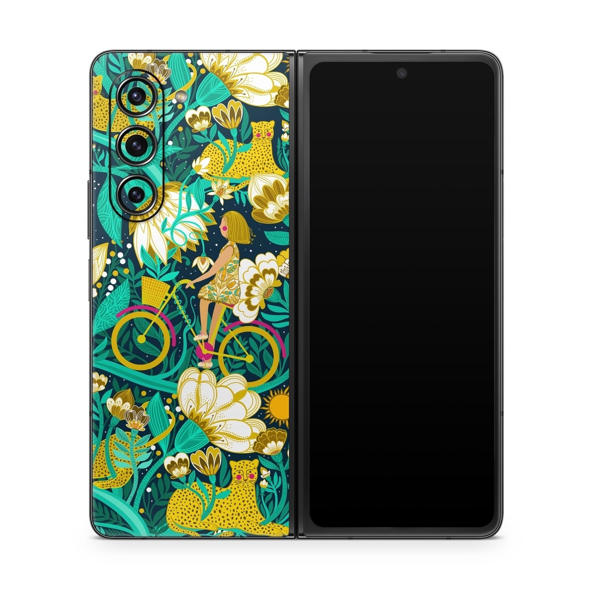 Cheetah Garden - Samsung Galaxy Z Fold5 Skin