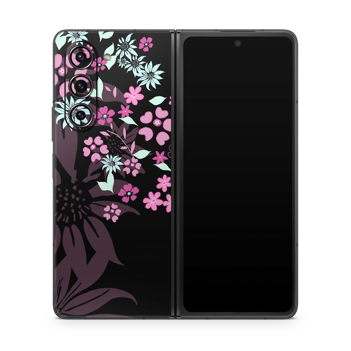 Dark Flowers - Samsung Galaxy Z Fold5 Skin