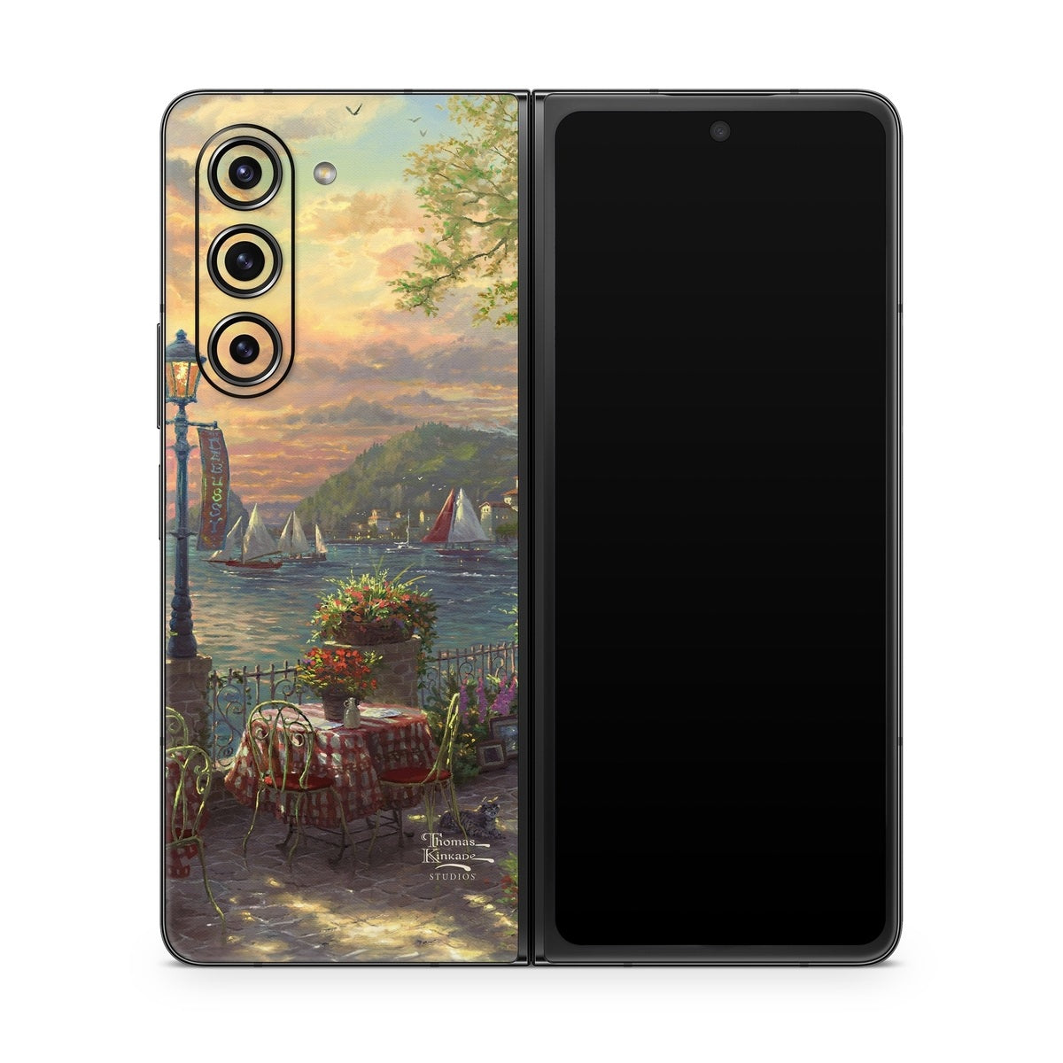 French Riviera Cafe - Samsung Galaxy Z Fold5 Skin