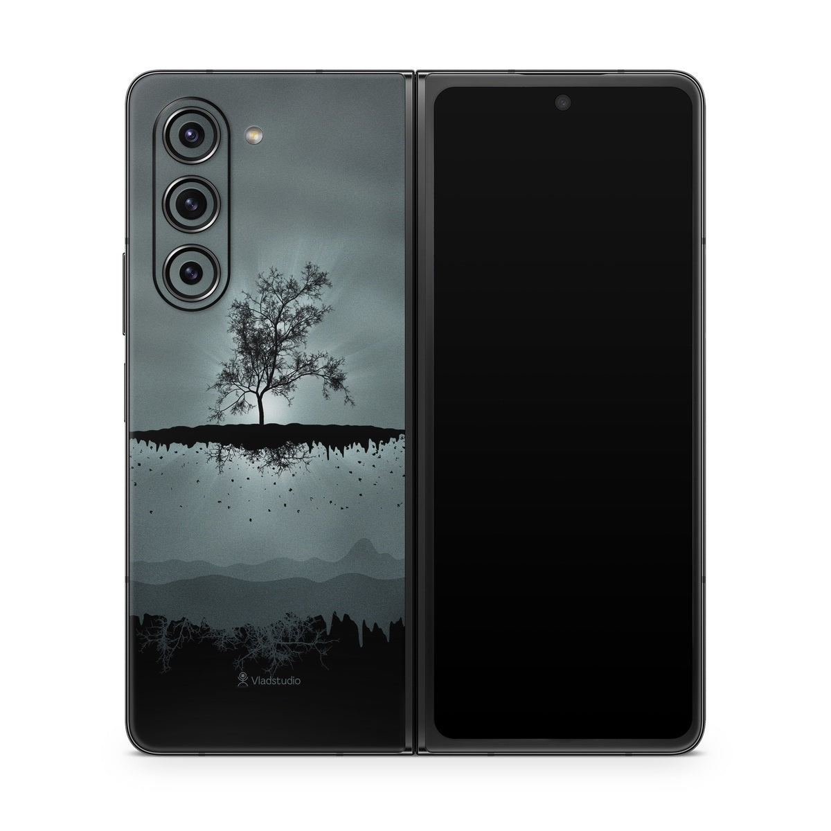 Flying Tree Black - Samsung Galaxy Z Fold5 Skin