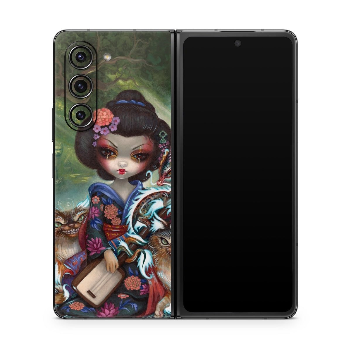 Kirin and Bakeneko - Samsung Galaxy Z Fold5 Skin