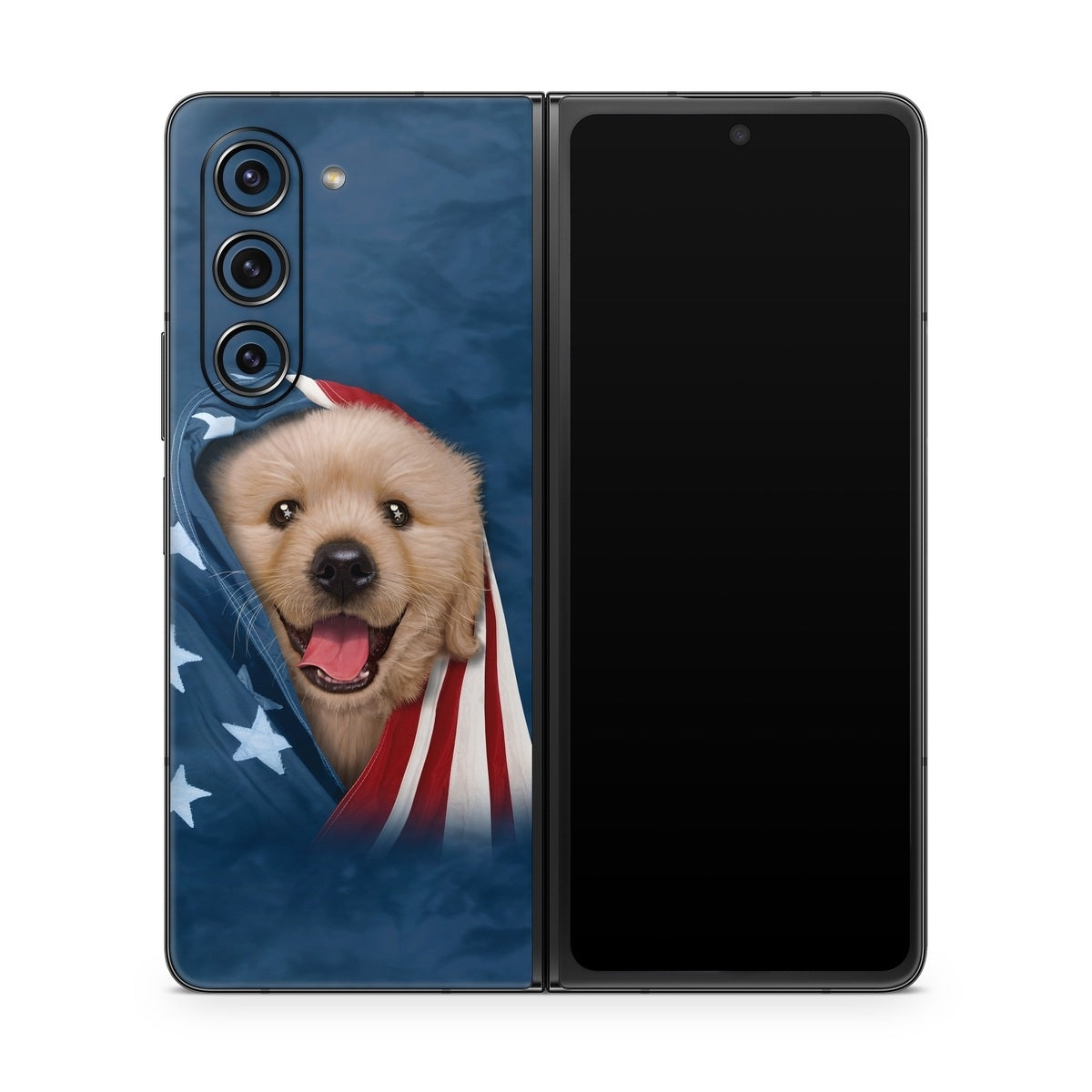 Patriotic Retriever - Samsung Galaxy Z Fold5 Skin