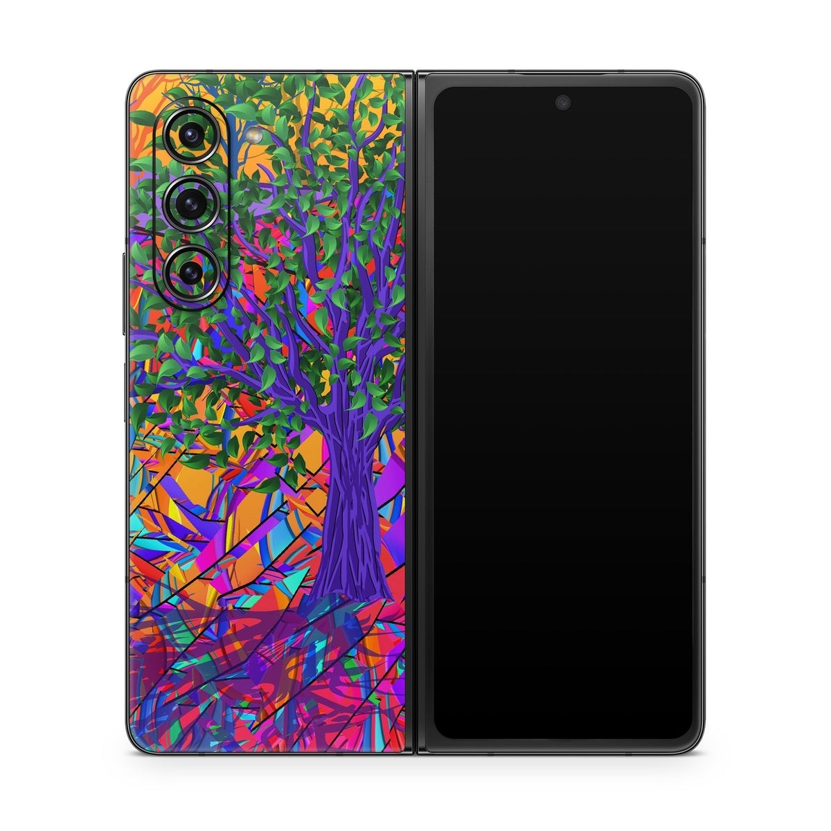 Stained Glass Tree - Samsung Galaxy Z Fold5 Skin