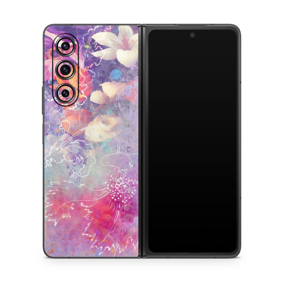 Sketch Flowers Lily - Samsung Galaxy Z Fold5 Skin