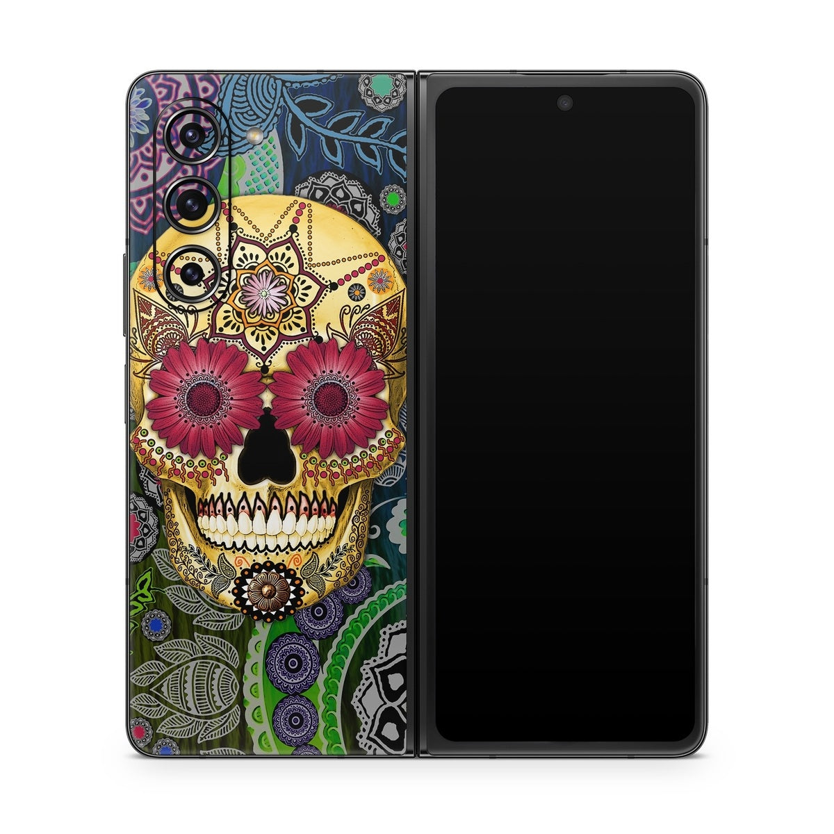 Sugar Skull Paisley - Samsung Galaxy Z Fold5 Skin