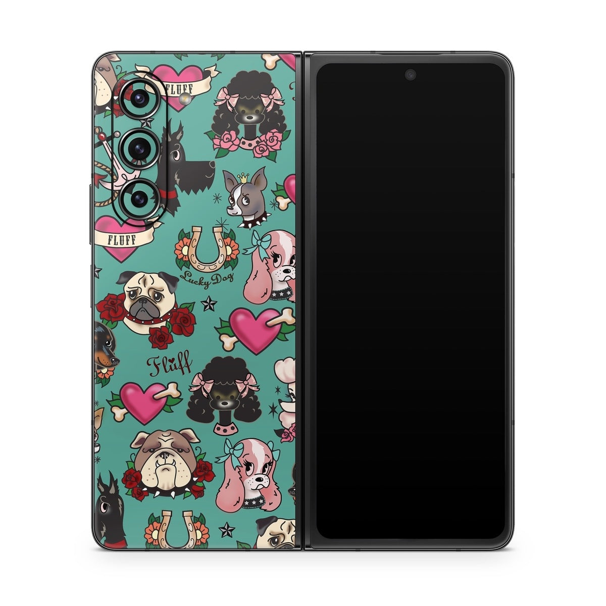 Tattoo Dogs - Samsung Galaxy Z Fold5 Skin