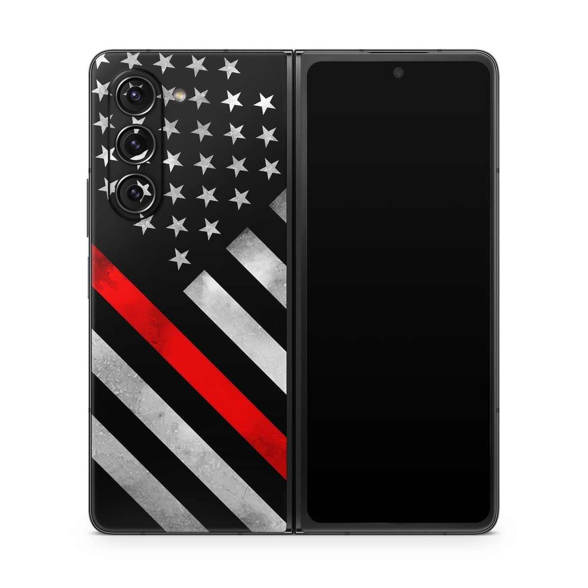 Thin Red Line Hero - Samsung Galaxy Z Fold5 Skin