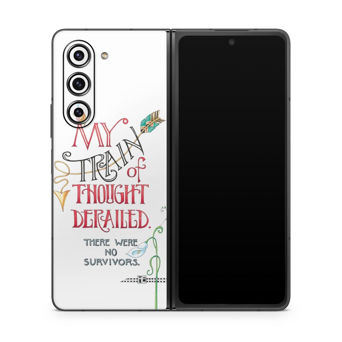 Train Derailed - Samsung Galaxy Z Fold5 Skin