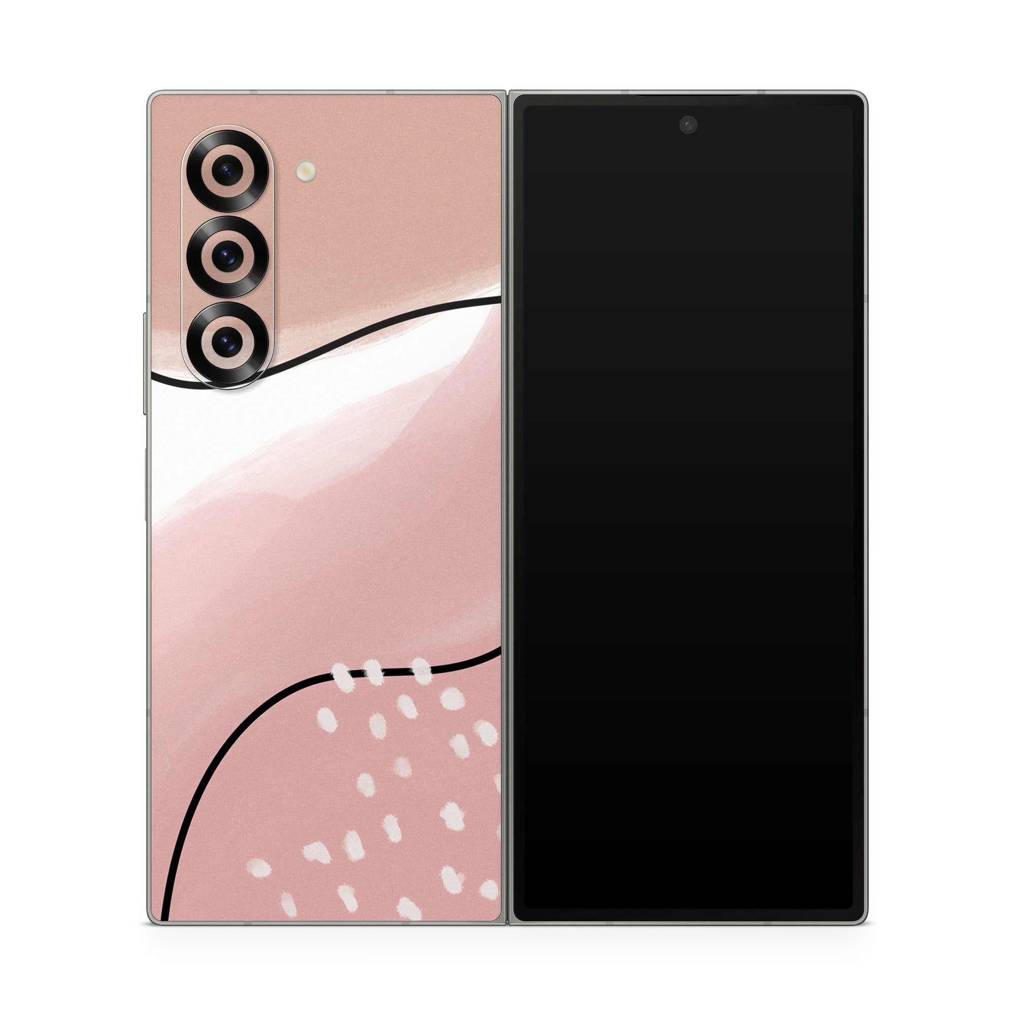 Abstract Pink and Brown - Samsung Galaxy Z Fold6 Skin