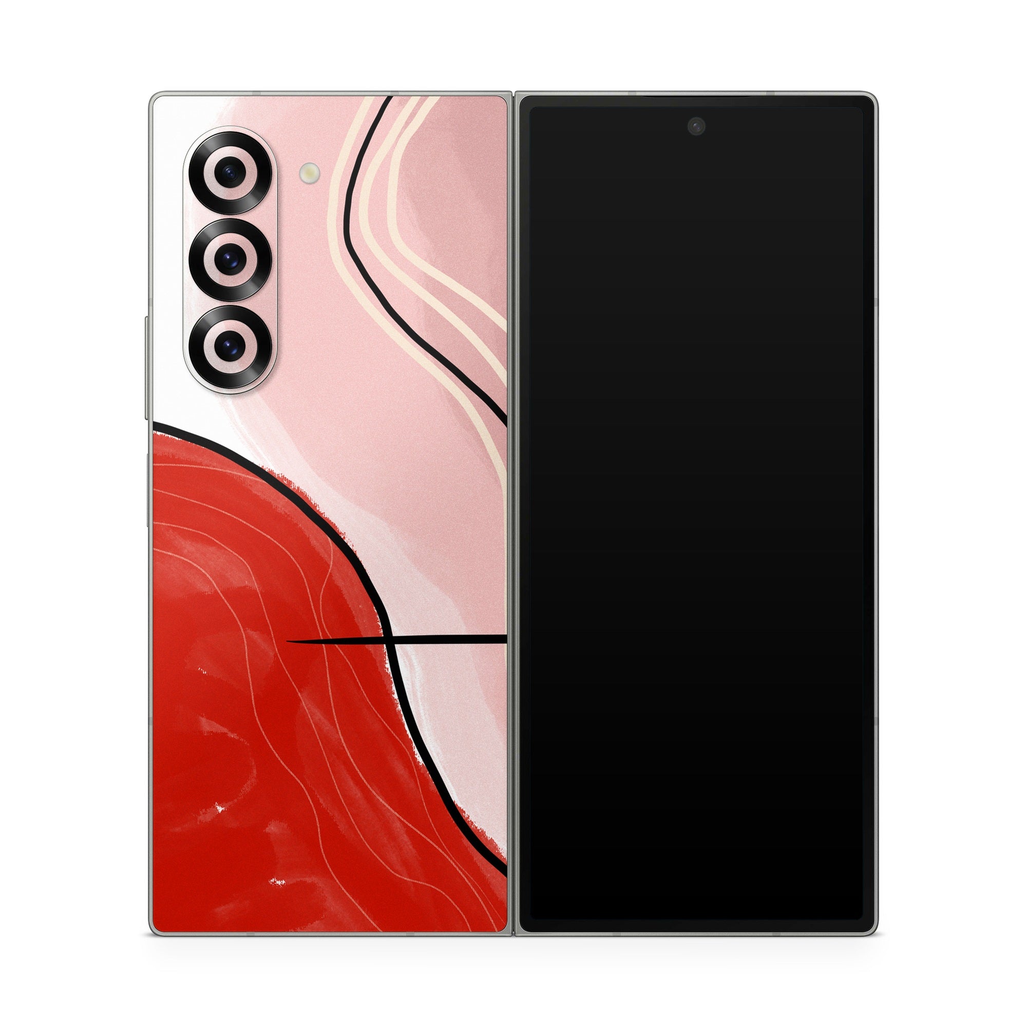 Abstract Red - Samsung Galaxy Z Fold6 Skin