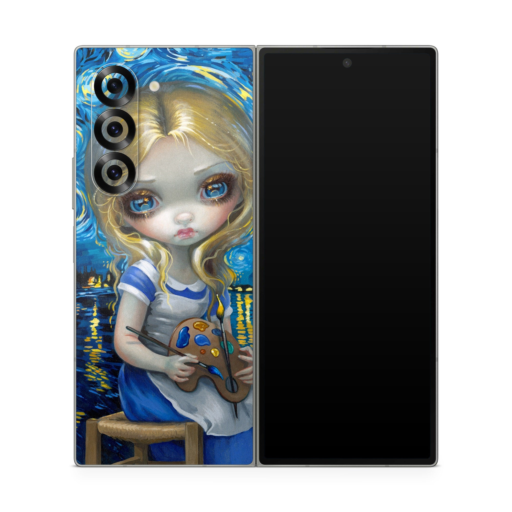 Alice in a Van Gogh - Samsung Galaxy Z Fold6 Skin