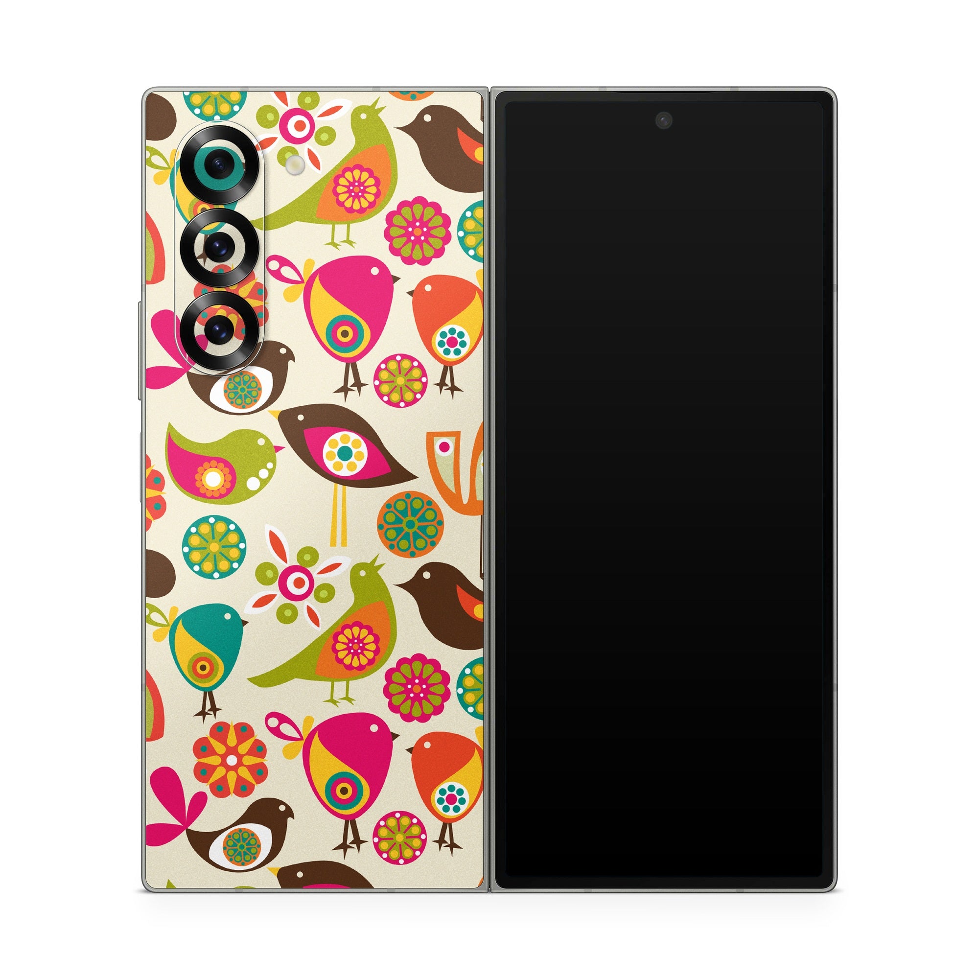 Bird Flowers - Samsung Galaxy Z Fold6 Skin