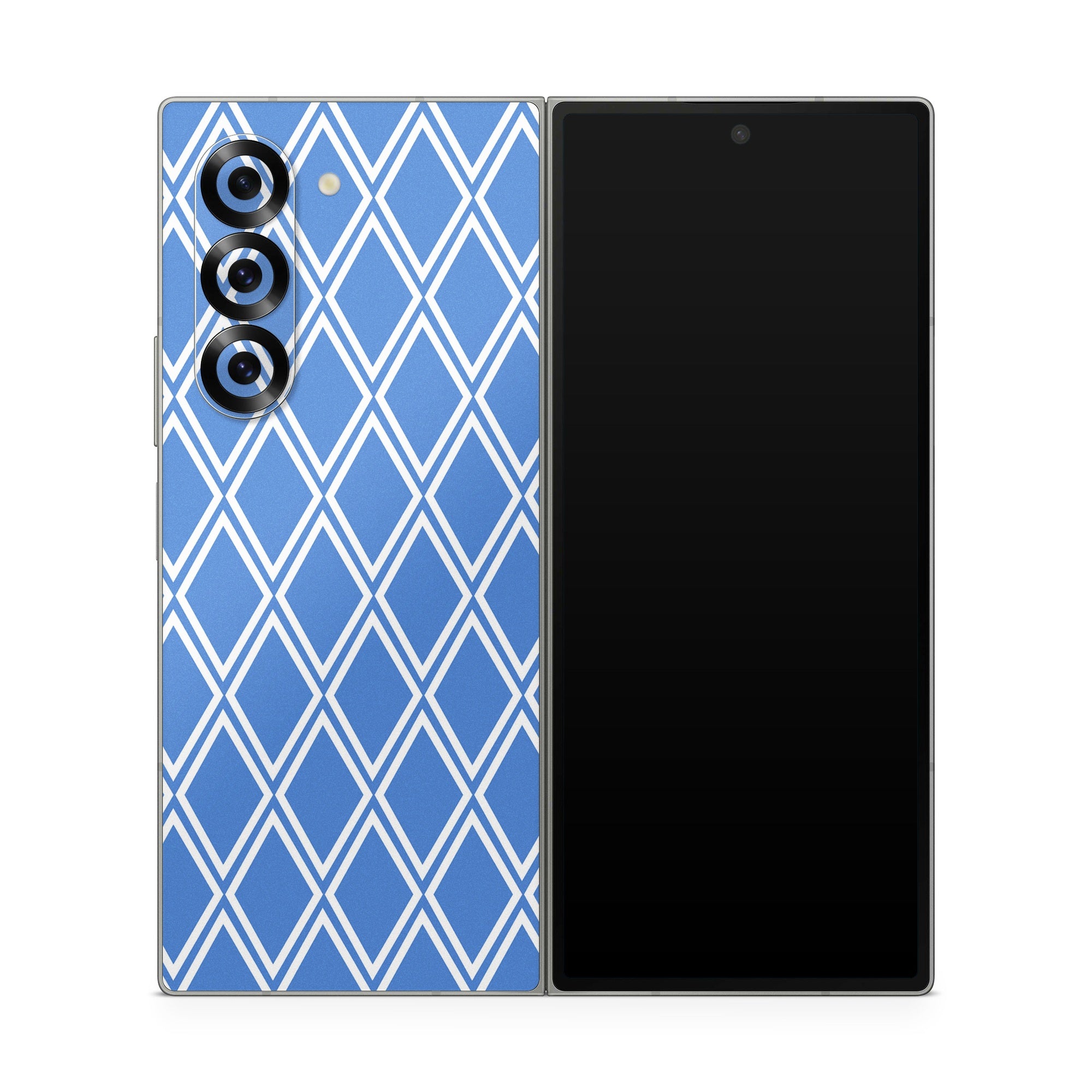 Blue Checks - Samsung Galaxy Z Fold6 Skin