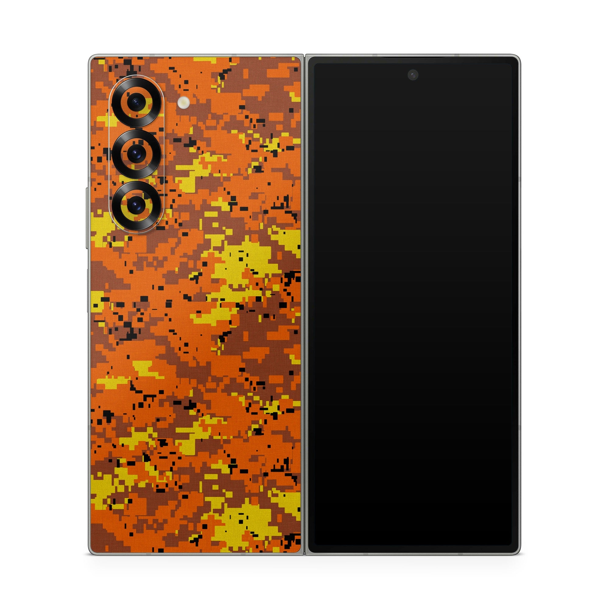 Digital Orange Camo - Samsung Galaxy Z Fold6 Skin