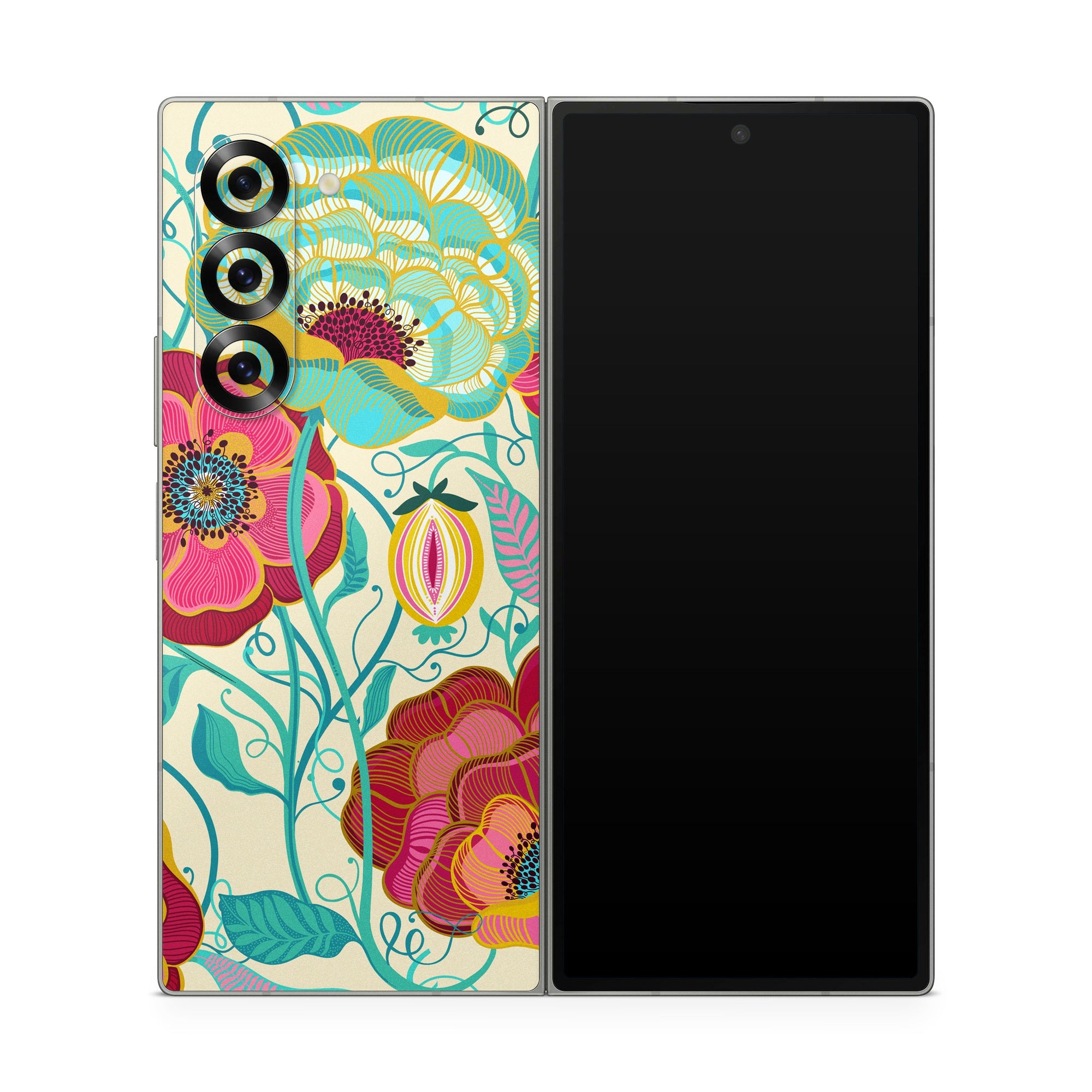 Golden Flowers - Samsung Galaxy Z Fold6 Skin