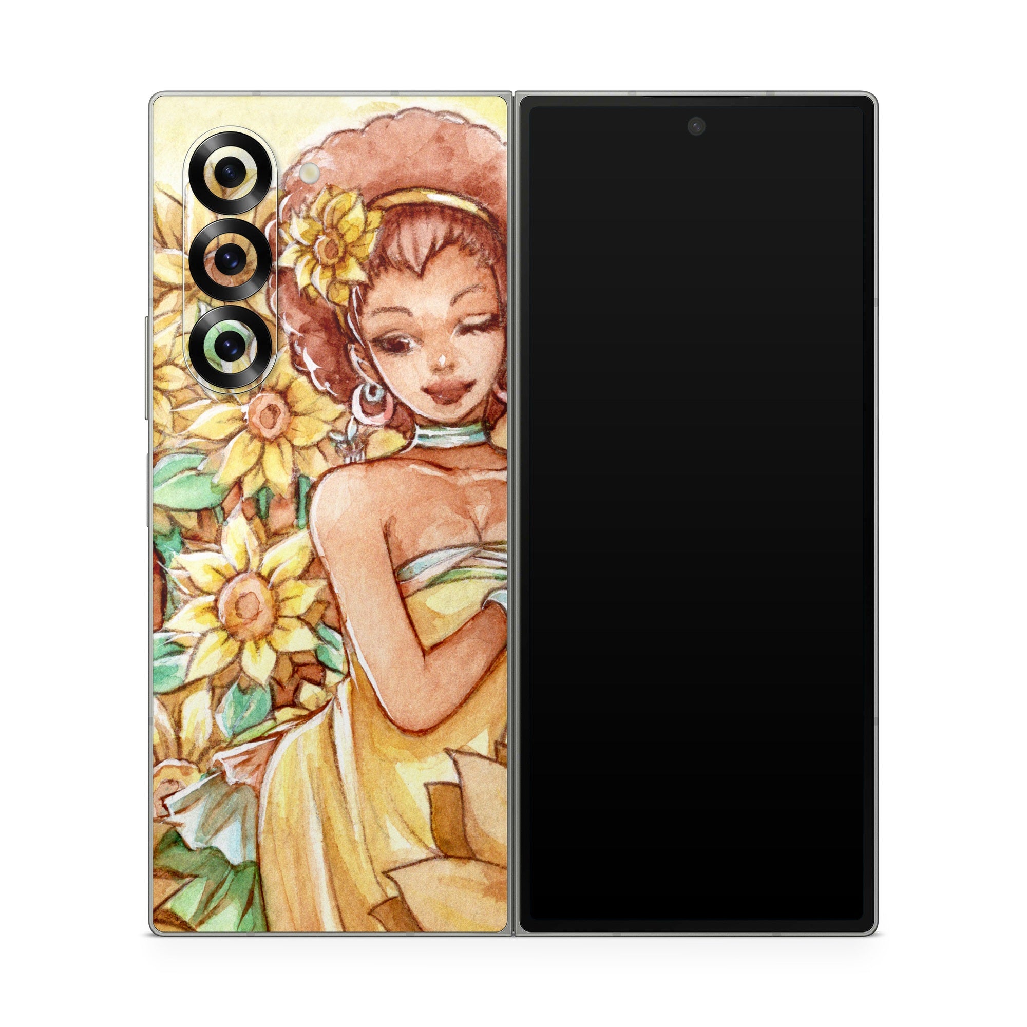 Lady Sunflower - Samsung Galaxy Z Fold6 Skin