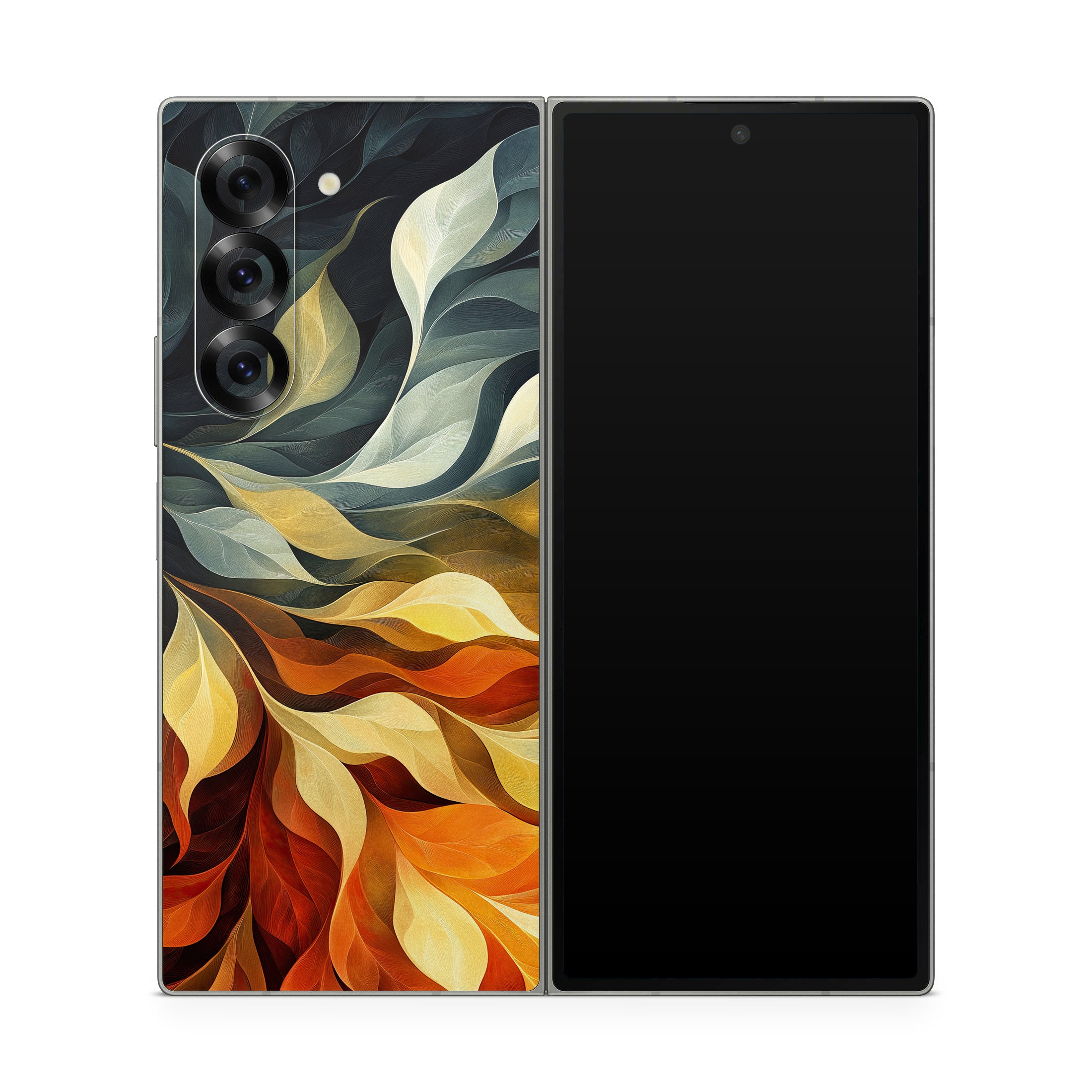 Orange and Charcoal - Samsung Galaxy Z Fold6 Skin