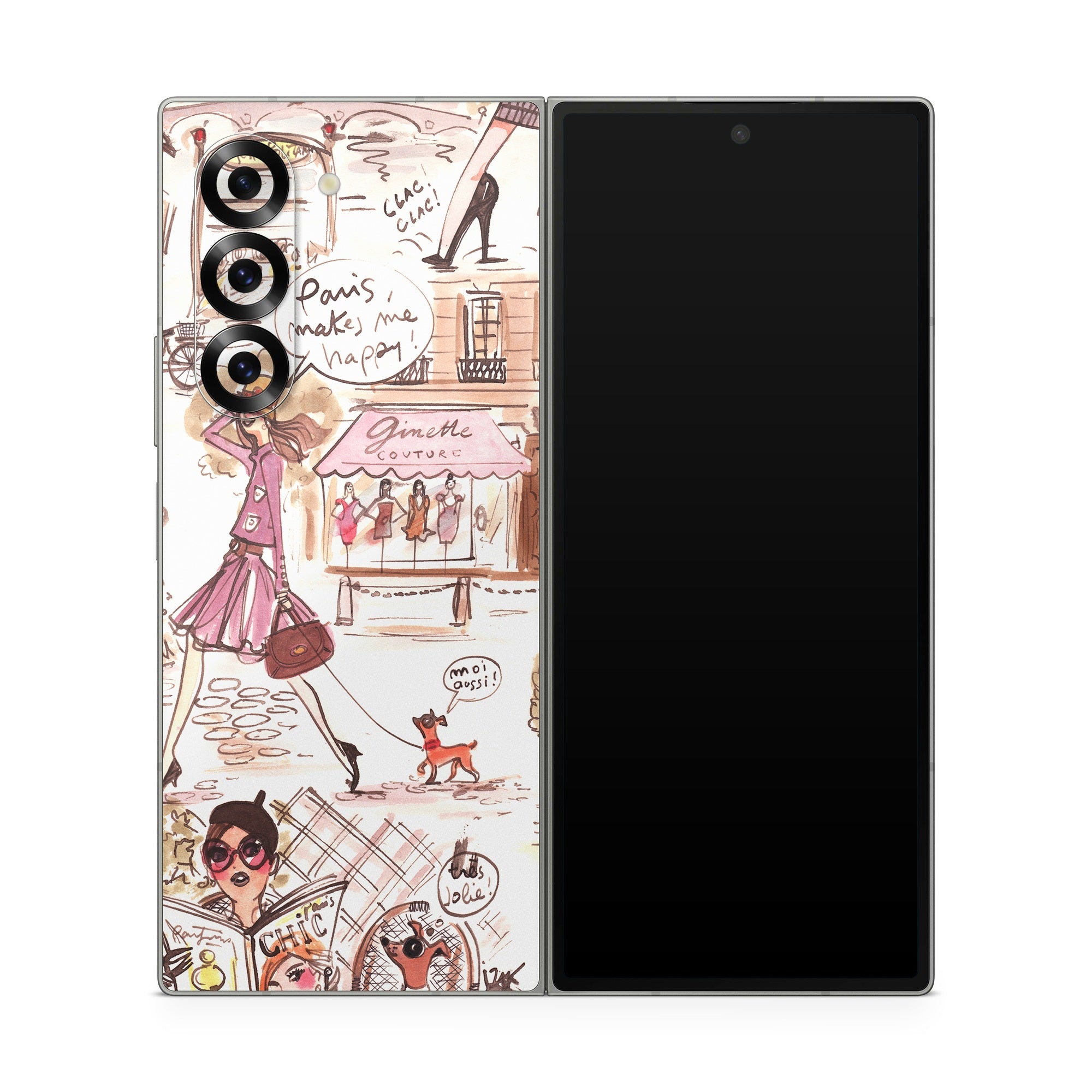 Paris Makes Me Happy - Samsung Galaxy Z Fold6 Skin