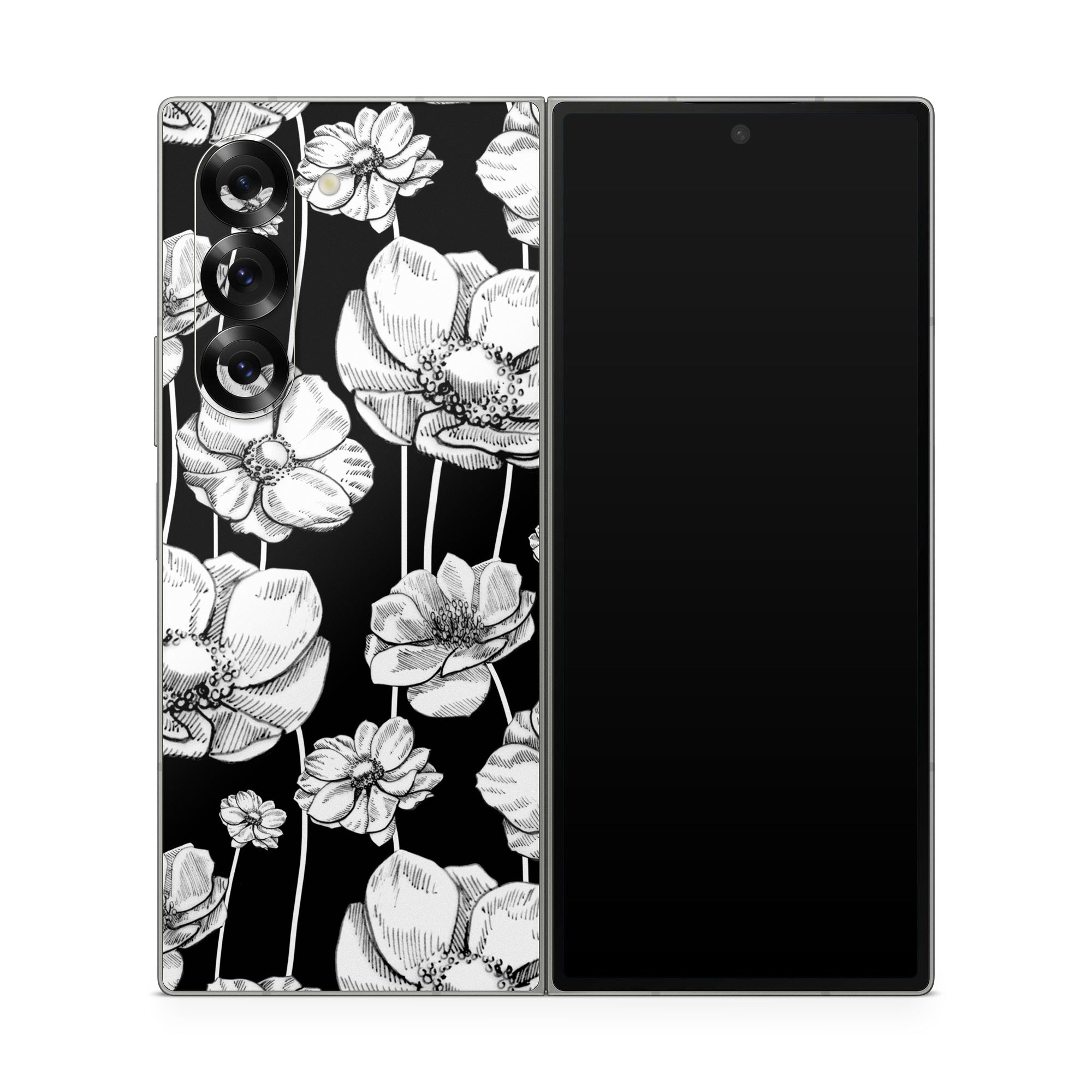 Striped Blooms - Samsung Galaxy Z Fold6 Skin