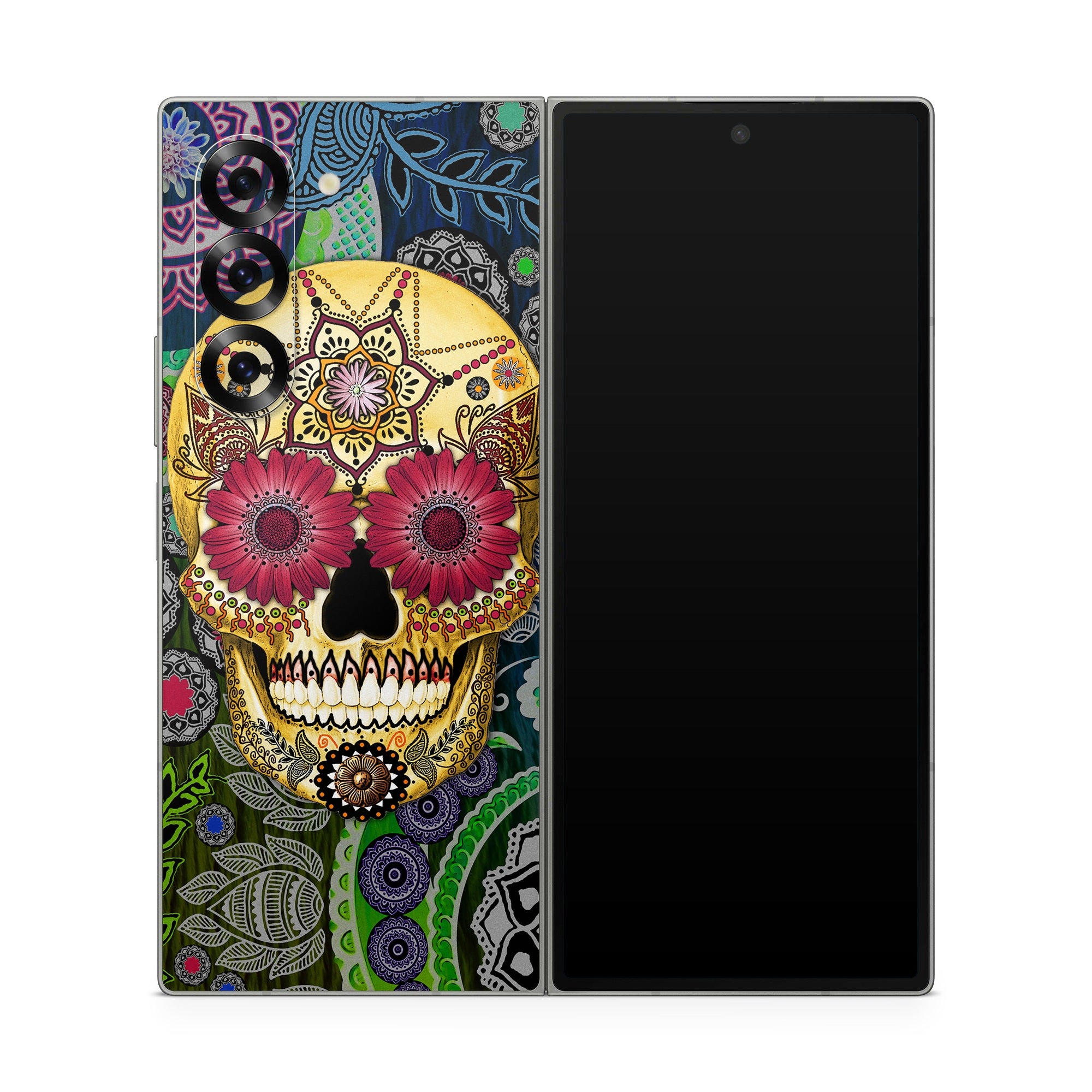 Sugar Skull Paisley - Samsung Galaxy Z Fold6 Skin