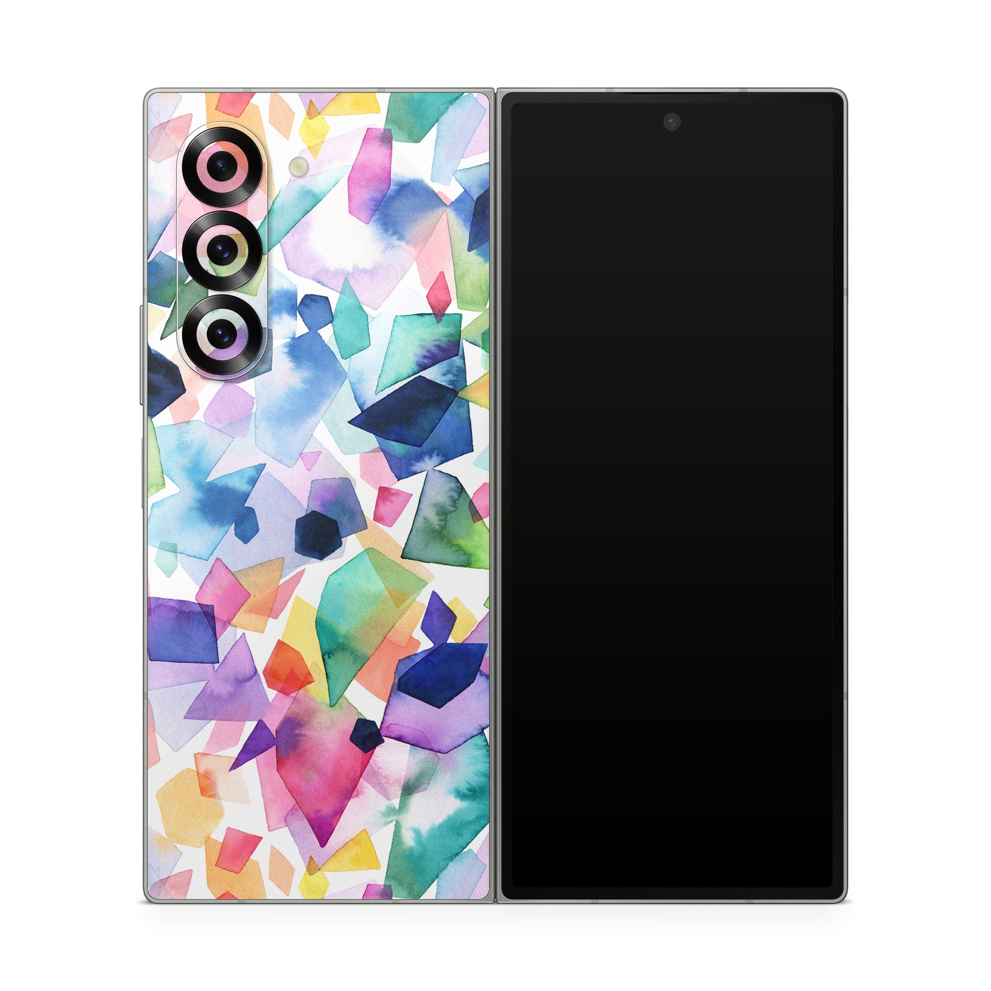 Watercolor Crystals and Gems - Samsung Galaxy Z Fold6 Skin