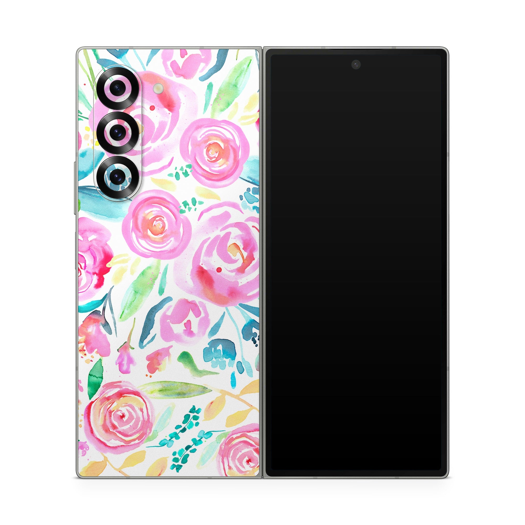 Watercolor Roses - Samsung Galaxy Z Fold6 Skin