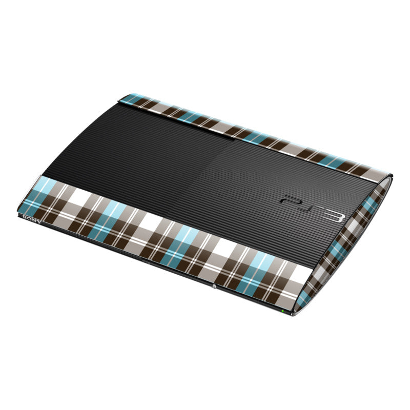 Turquoise Plaid - Sony PS3 Super Slim Skin