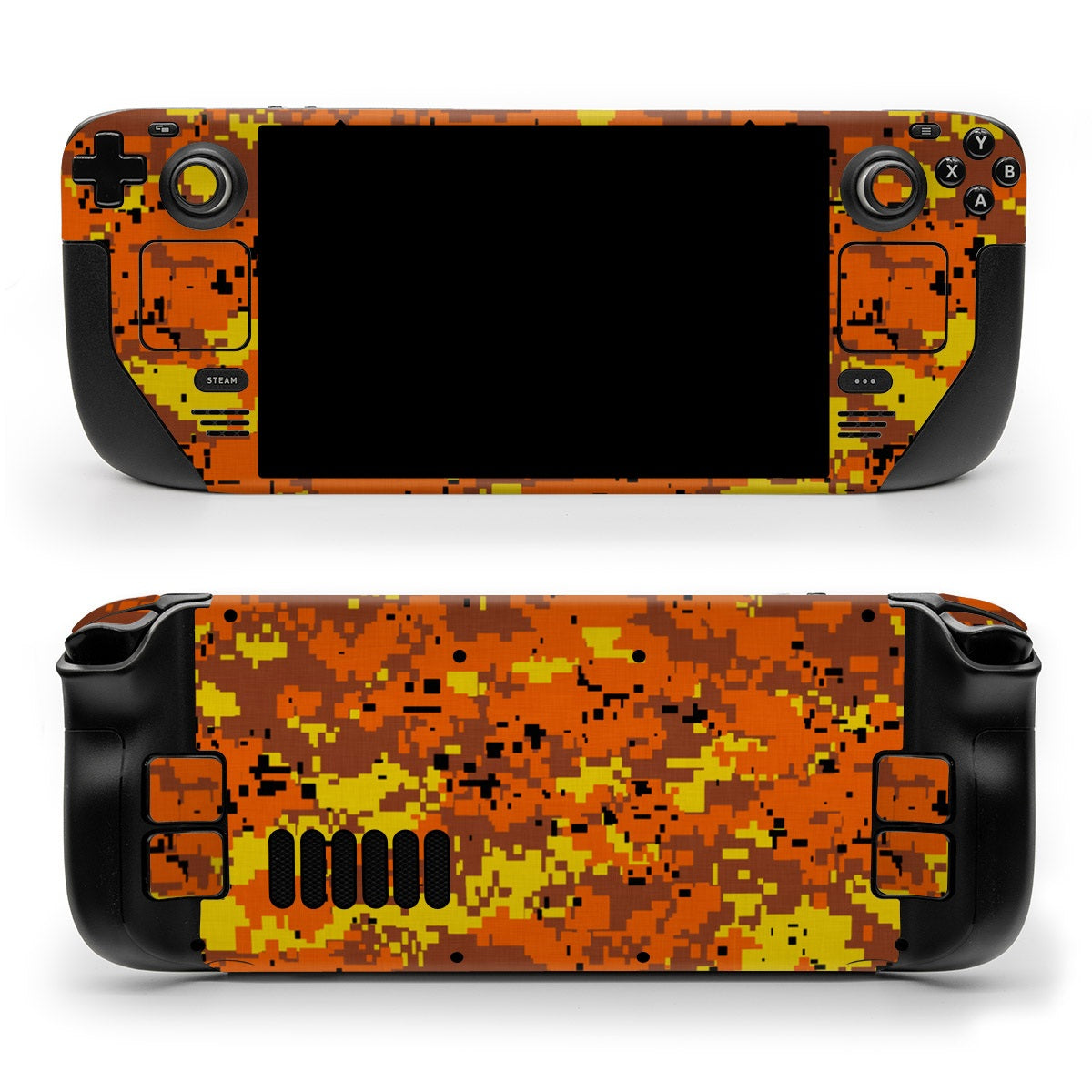 Digital Orange Camo - Valve Steam Deck Skin