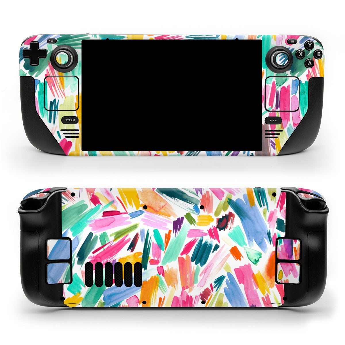 Watercolor Colorful Brushstrokes - Valve Steam Deck Skin