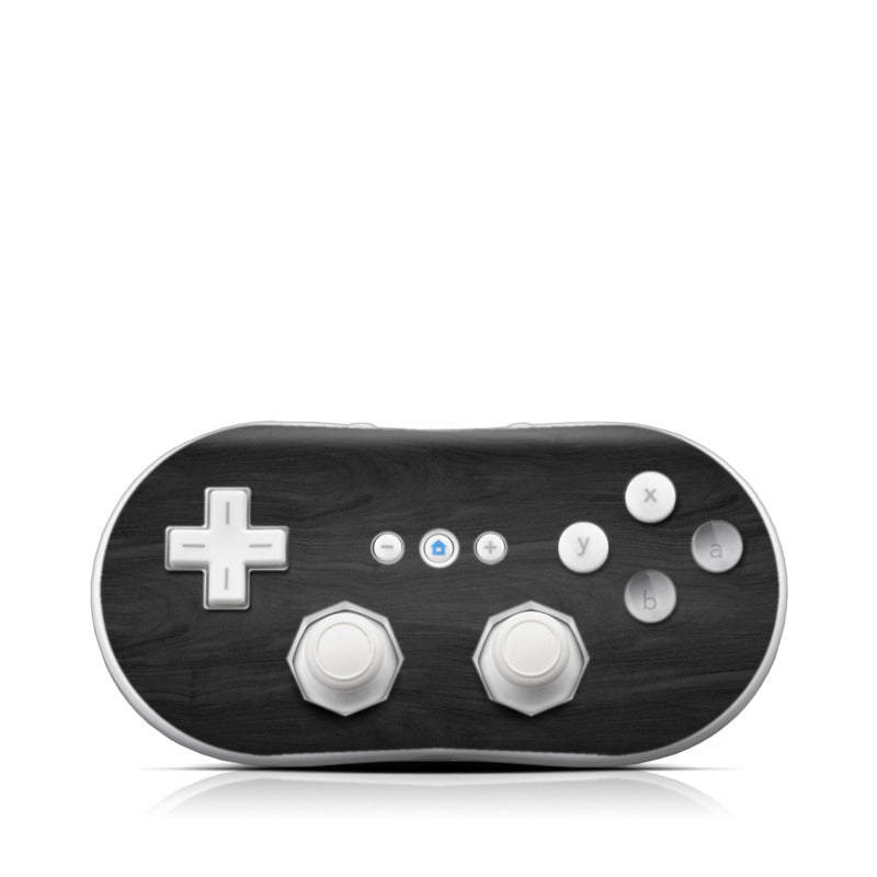 Black Woodgrain - Nintendo Wii Classic Controller Skin